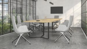 PLANA Mødebord, krom - 420 x 120 H 75 cm