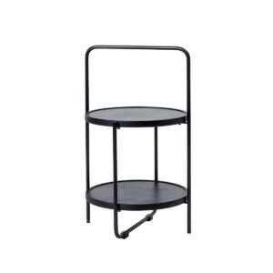 Andersen Tray Table, massivt sort ask - Ø46 cm, H68 cm