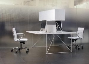 AIR Skrivebord, med opbevaring - 160 x 160 cm H 74 cm