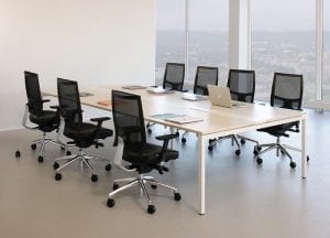Nova Mødebord, med cut out til power port - 160 x 164 H 74 cm