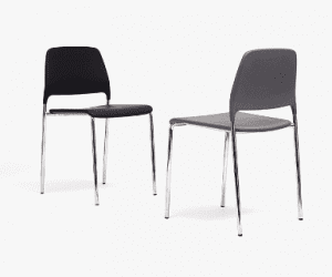 Beat Kantinstol, antibakteriel og stabelbar - H81 x B46 x SH47 x SD44 x SB44 cm