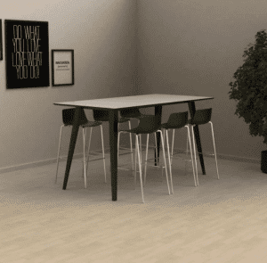 Spider Højbord m/laminat, stålben - 120 x 80 cm, H105,8 cm