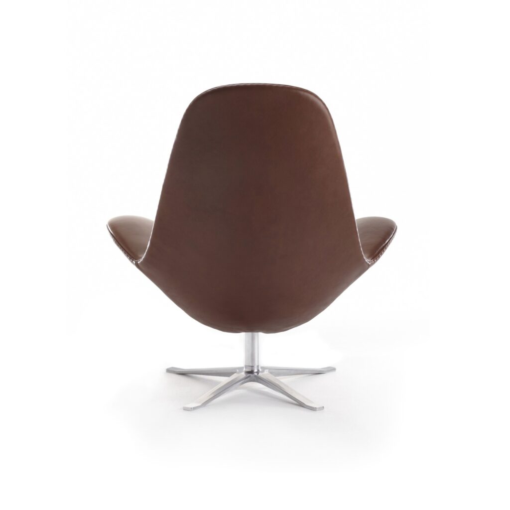 Concord Loungestol, læder - H92 x B95 x Sædehøjde 41 cm - Billede 3