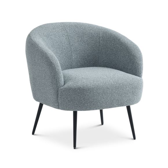 Conrad Loungestol, Vista stof Black metal Egg blue