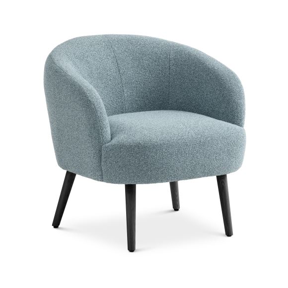Conrad Loungestol, Vista stof Black wood Egg blue