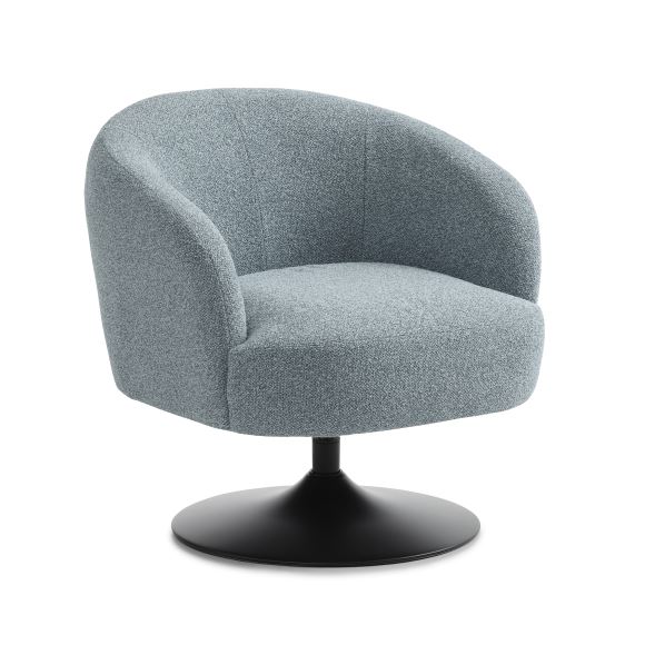 Conrad Loungestol, Vista stof Trumpet black metal Egg blue