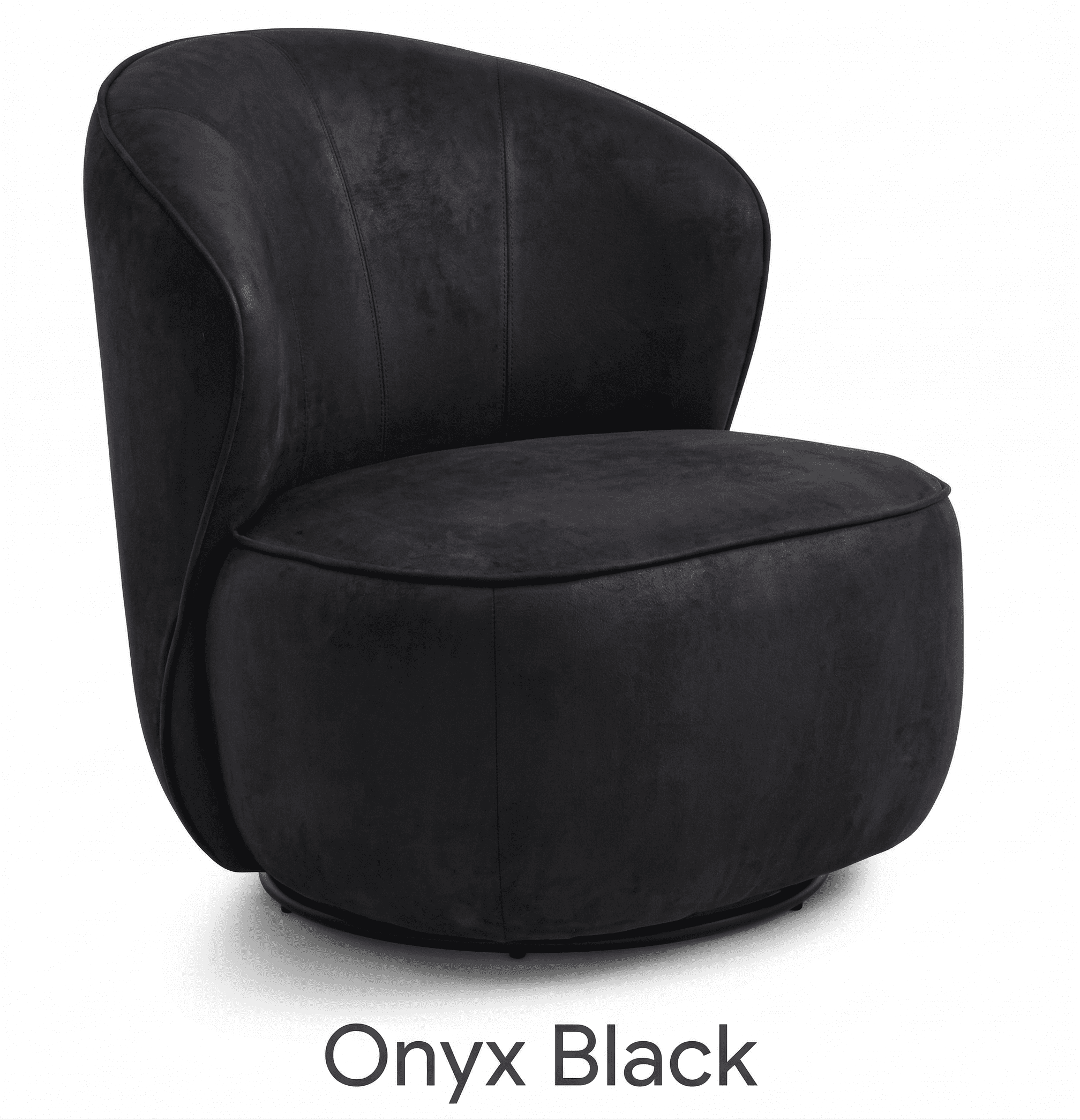 Theo Lounge stol, drejesokkel og fast polstring - Billede 5