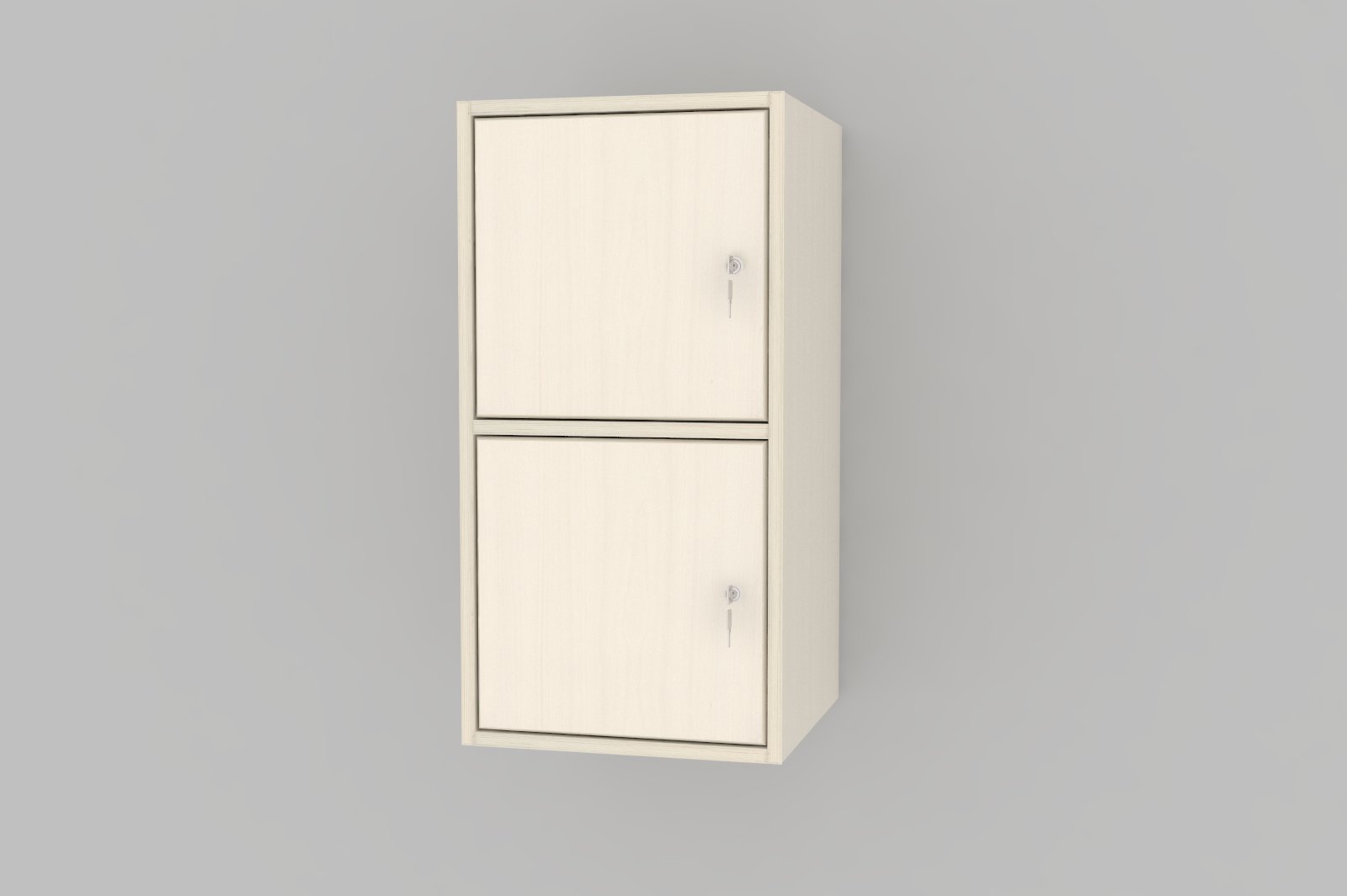 Stino personaleskab, hvidpigmenteret birkekrydsfiner - 410 x 802 x 410 mm - Jysk Møbelfabrik