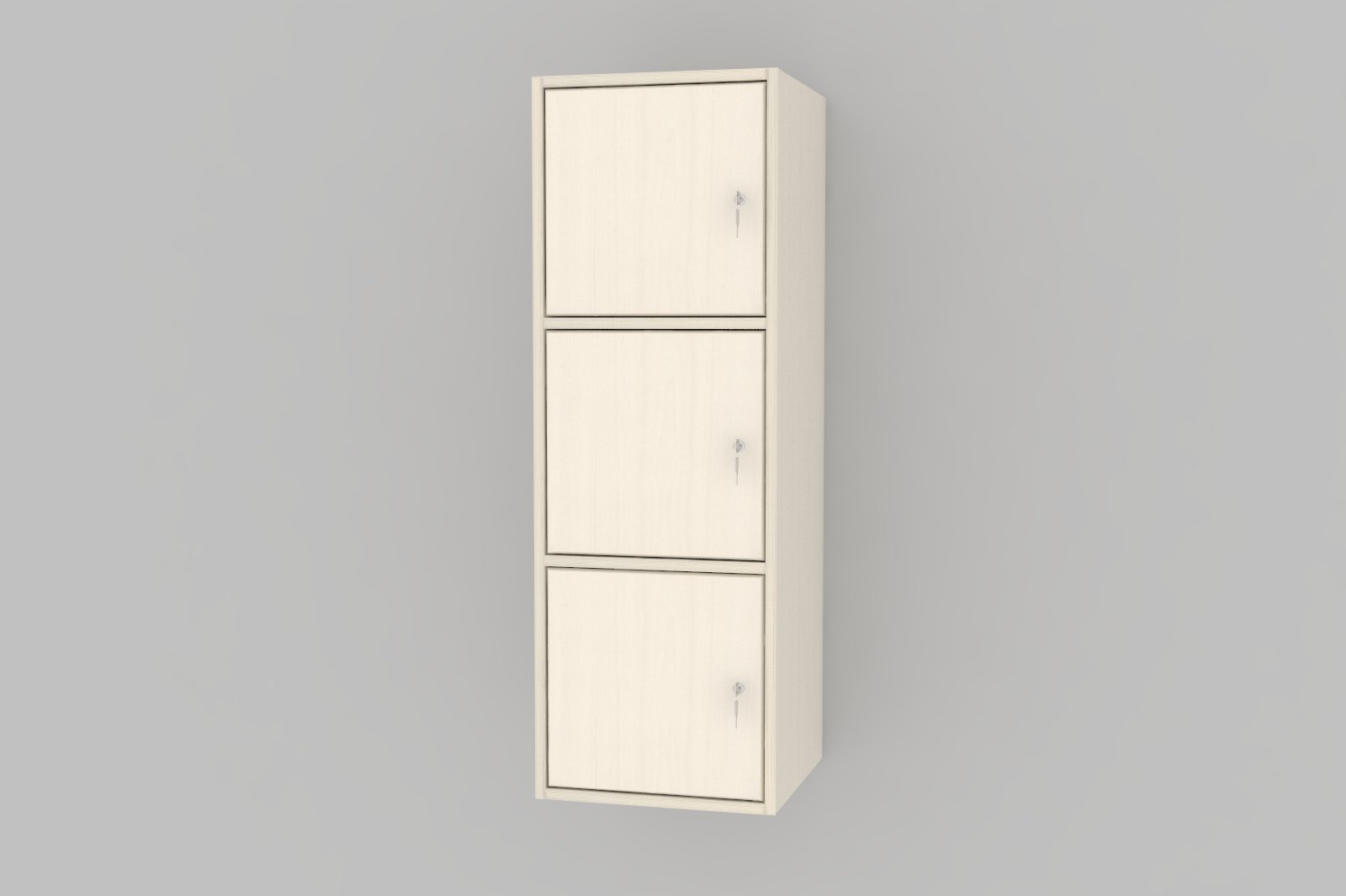 Stino personaleskab, hvidpigmenteret birkekrydsfiner - 410 x 1194 x 410 mm - Jysk Møbelfabrik