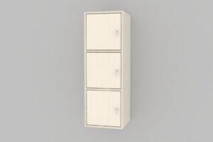 Stino personaleskab, hvidpigmenteret birkekrydsfiner - 410 x 1194 x 410 mm