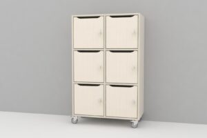 Stino personaleskab, hvidpigmenteret birkekrydsfiner - 802 x 1194 x 410 mm