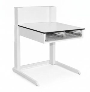 Fagerlund DE12-T Hæve-sænke puslebord, – 80 x 80 cm – Vægmodel eller fritstående