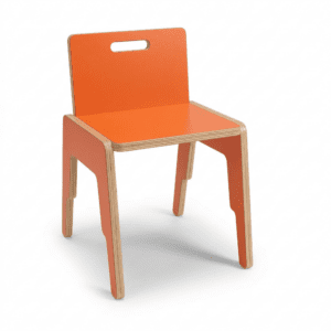 Frigg stabelbar stol med ryg, Højde 33 cm - birkekrydsfiner med laminat
