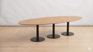 Ellipse mødebord, – 300 x 120 cm – Udstillingsmodel!