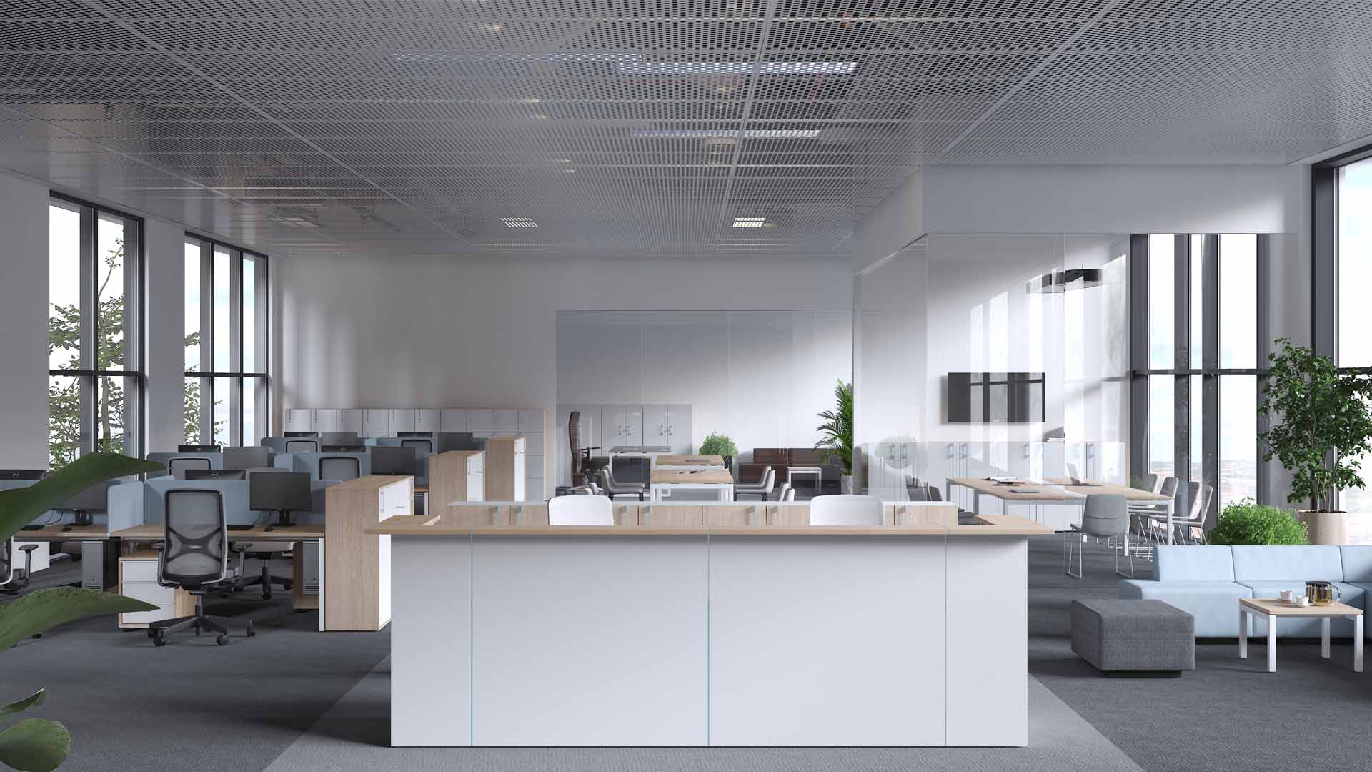NOVA receptionsdisk, Melamin og plexiglas - Mange farvemuligheder. - Billede 2