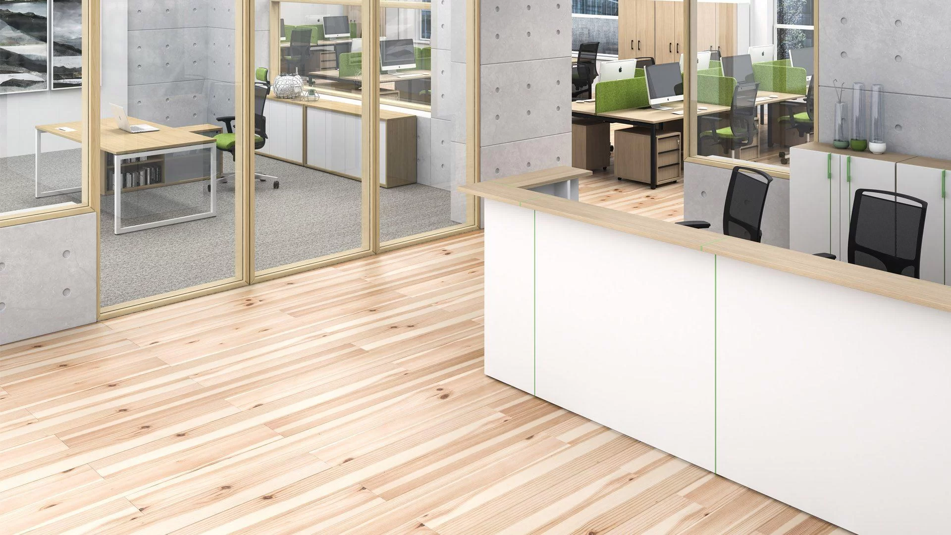 NOVA receptionsdisk, Melamin og plexiglas - Mange farvemuligheder. - Billede 6