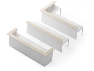 NOVA receptionsdisk, Melamin og plexiglas - Mange farvemuligheder.