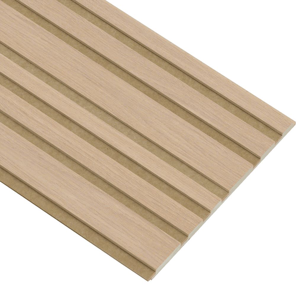 I-Wood Basic Mixed lamelpanel i egefinér 16 x 300 x 2400 mm Natur (Ubehandlet) Lys Brun filt
