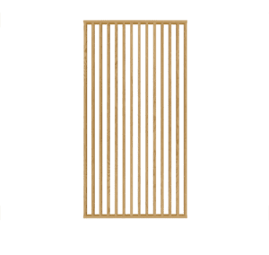I-Wood DivideWall / Angle 90 / Top- & bundprofil inkl. 14 lameller / MDF m. egefinér / 1340 x 3040 mm.