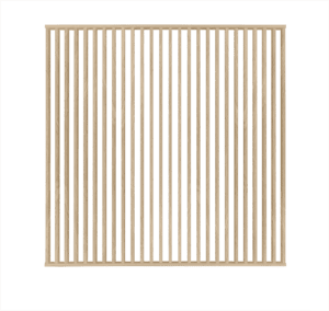 I-Wood DivideWall / Angle 90 / Top- & bundprofil inkl. 26 lameller / MDF m. egefinér 2540 x 3040 mm.
