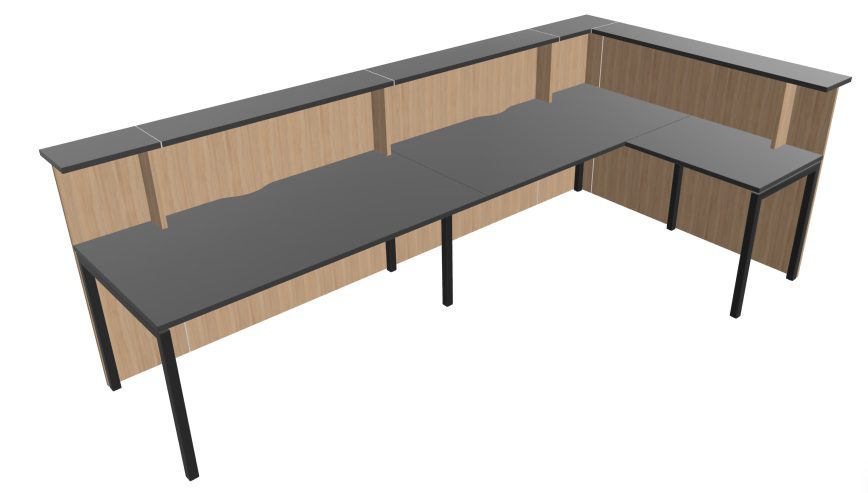 NOVA receptionsdisk, Melamin og plexiglas - Mange farvemuligheder. - Billede 16