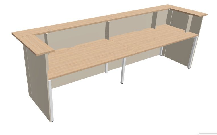 NOVA receptionsdisk, Melamin og plexiglas - Mange farvemuligheder. - Billede 15