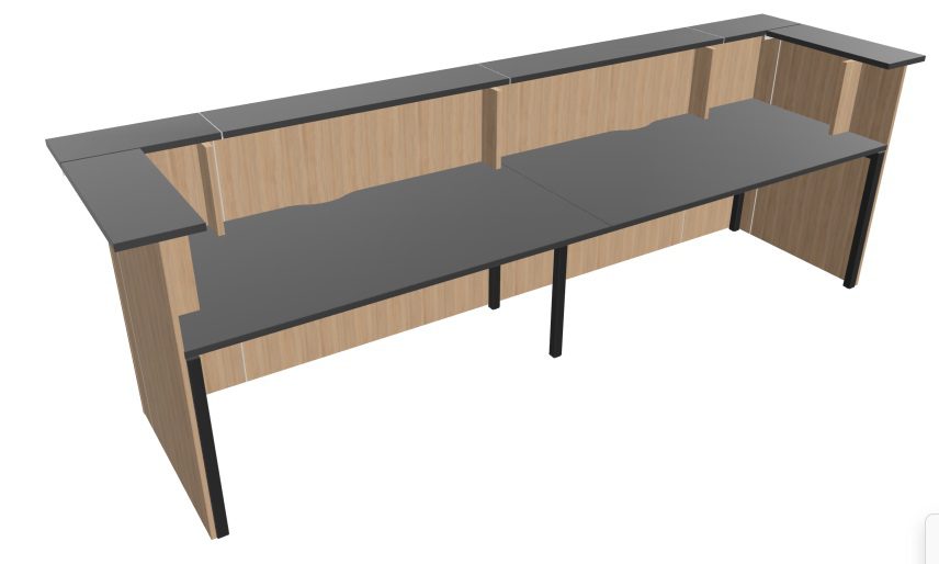 NOVA receptionsdisk, Melamin og plexiglas - Mange farvemuligheder. - Billede 14