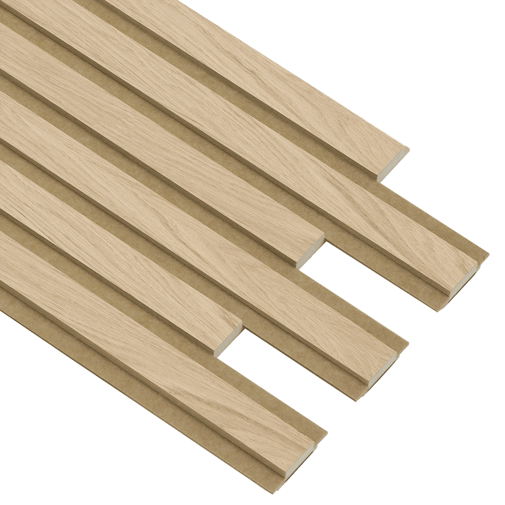PRO+ I-Lock - 16 x 300 x 2400 mm m/I-Lock fingersamlinger Natur (Ubehandlet) Lys Brun filt