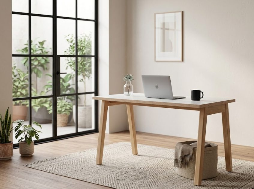 NOVA Wood skrivebord. Melamin – Flere størrelser og farver! - Billede 6